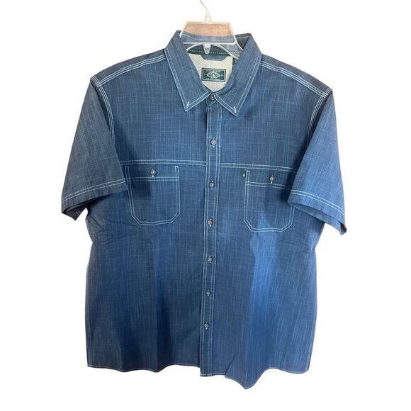 GH Bass Men’s Button Down Shirt Sz XL Blue - Picture 1 of 6